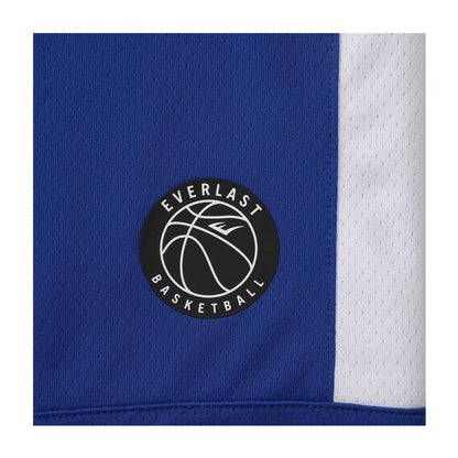 Blue-White - Side - Everlast Childrens-Kids Side Panels Basketball Shorts