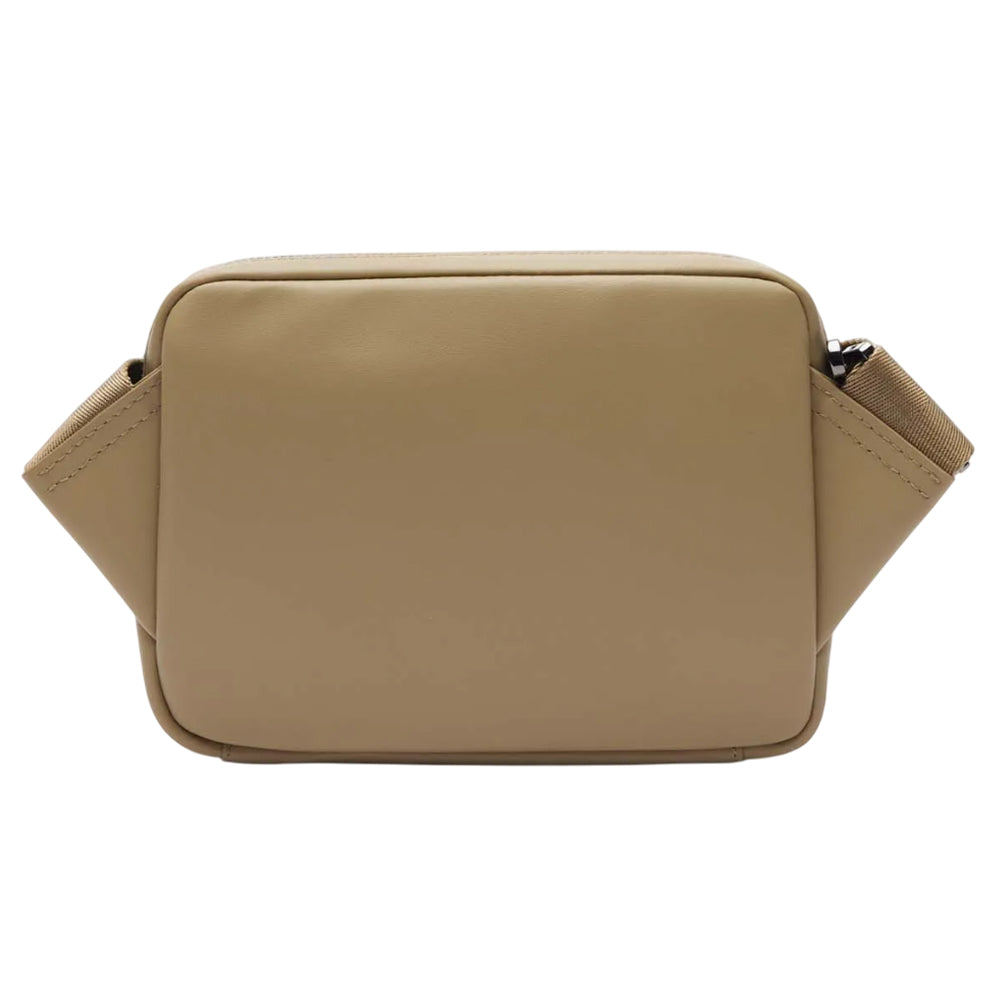 Beige - Back - Lacoste Nomogramme Leather Reporter Bag