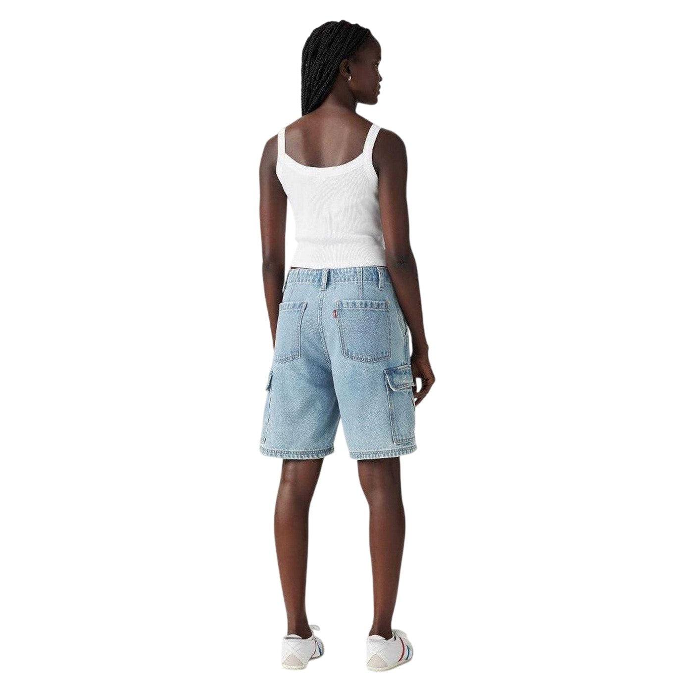 Blue - Back - Levis Unisex Adult Stone Wash Cargo Shorts