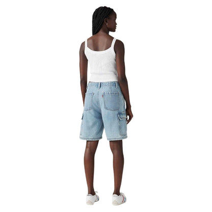 Blue - Back - Levis Unisex Adult Stone Wash Cargo Shorts