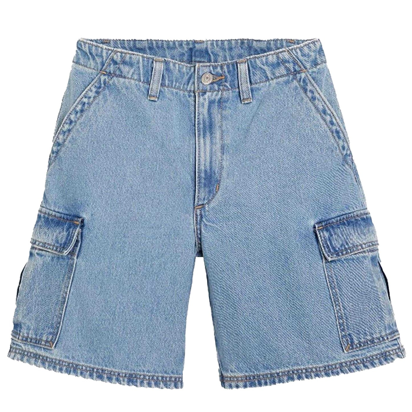 Blue - Front - Levis Unisex Adult Stone Wash Cargo Shorts