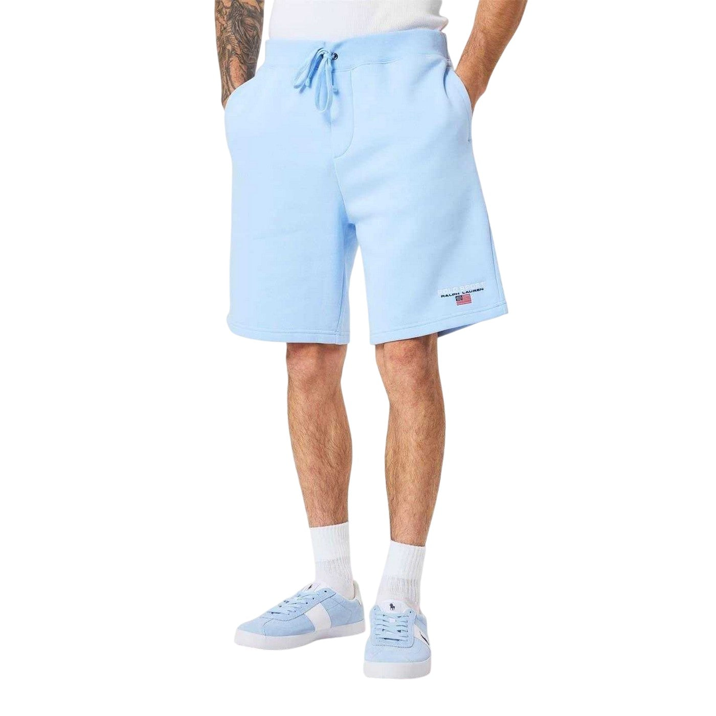 Bluebell - Side - Ralph Lauren Mens Polo Fleece Sweat Shorts