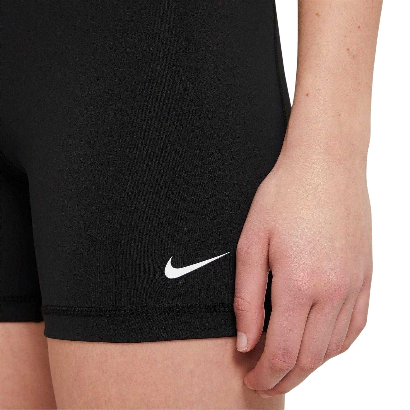 Black - Side - Nike Womens-Ladies Pro Snug Fit Compression Shorts