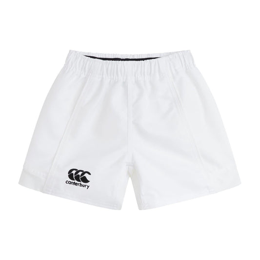 White - Front - Canterbury Childrens-Kids Athletic Rugby Shorts