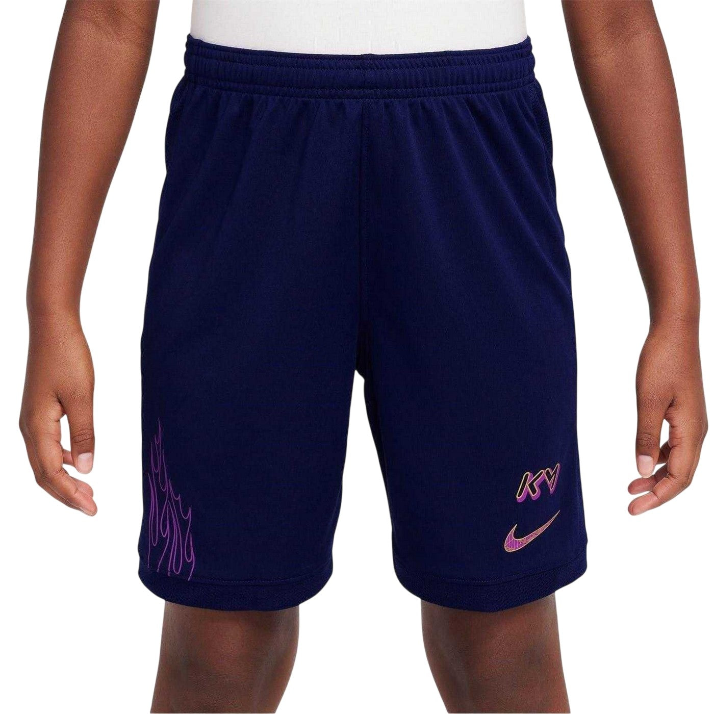 Blue-Gold - Front - Nike Childrens-Kids Graphic Print Shorts