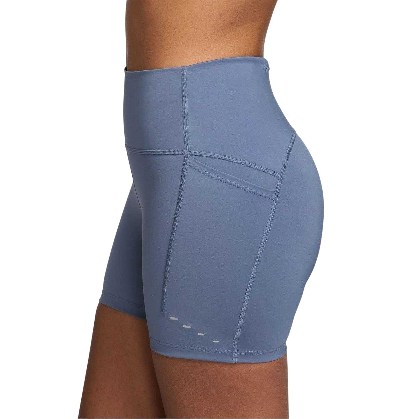Indigo - Side - Nike Womens-Ladies Swift Running Shorts