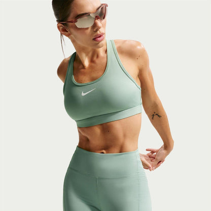 Green - Side - Nike Womens-Ladies Swift Running Shorts