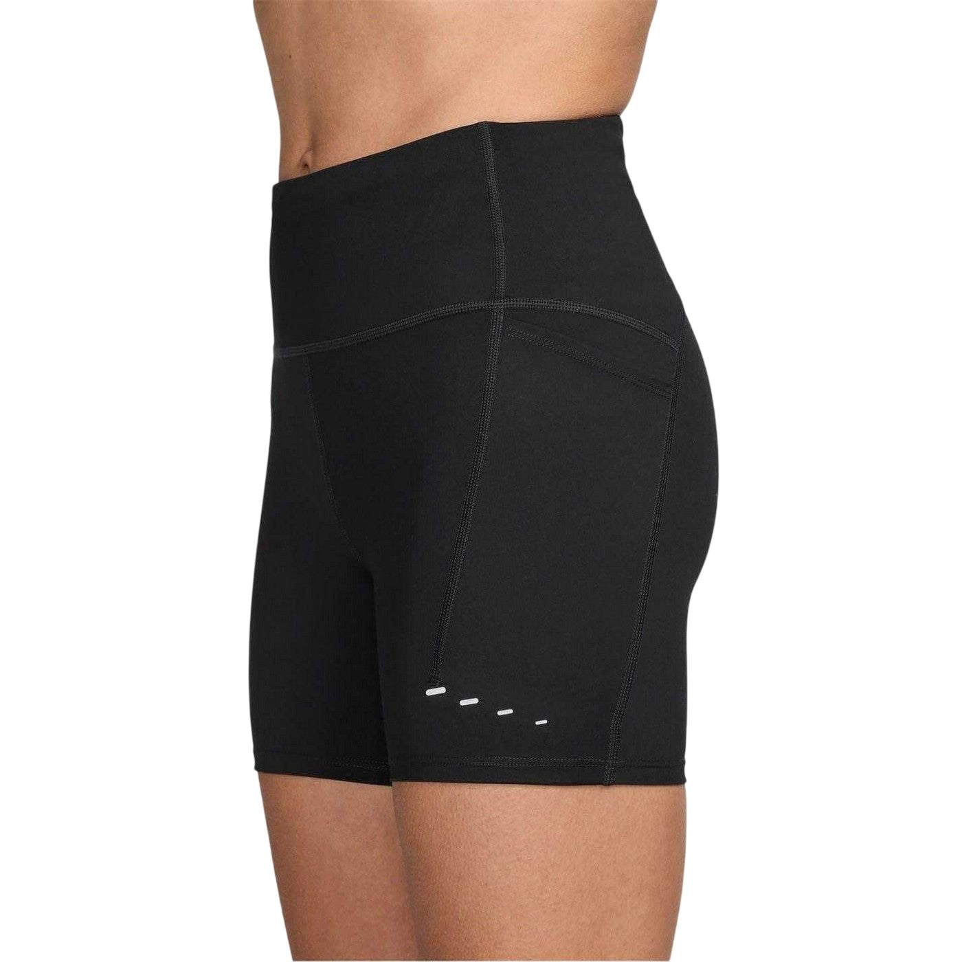 Black - Side - Nike Womens-Ladies Swift Running Shorts