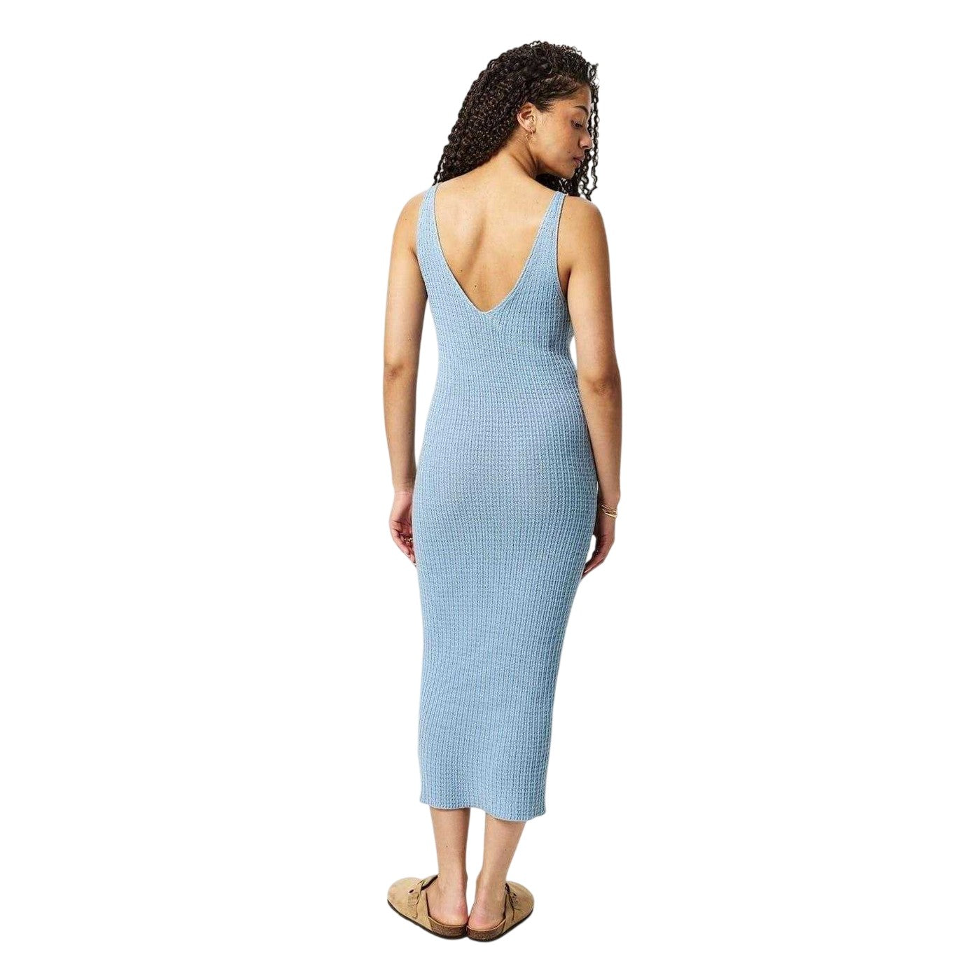 Blue - Back - Jack Wills Womens-Ladies V Neck Sleeveless Slip Dress