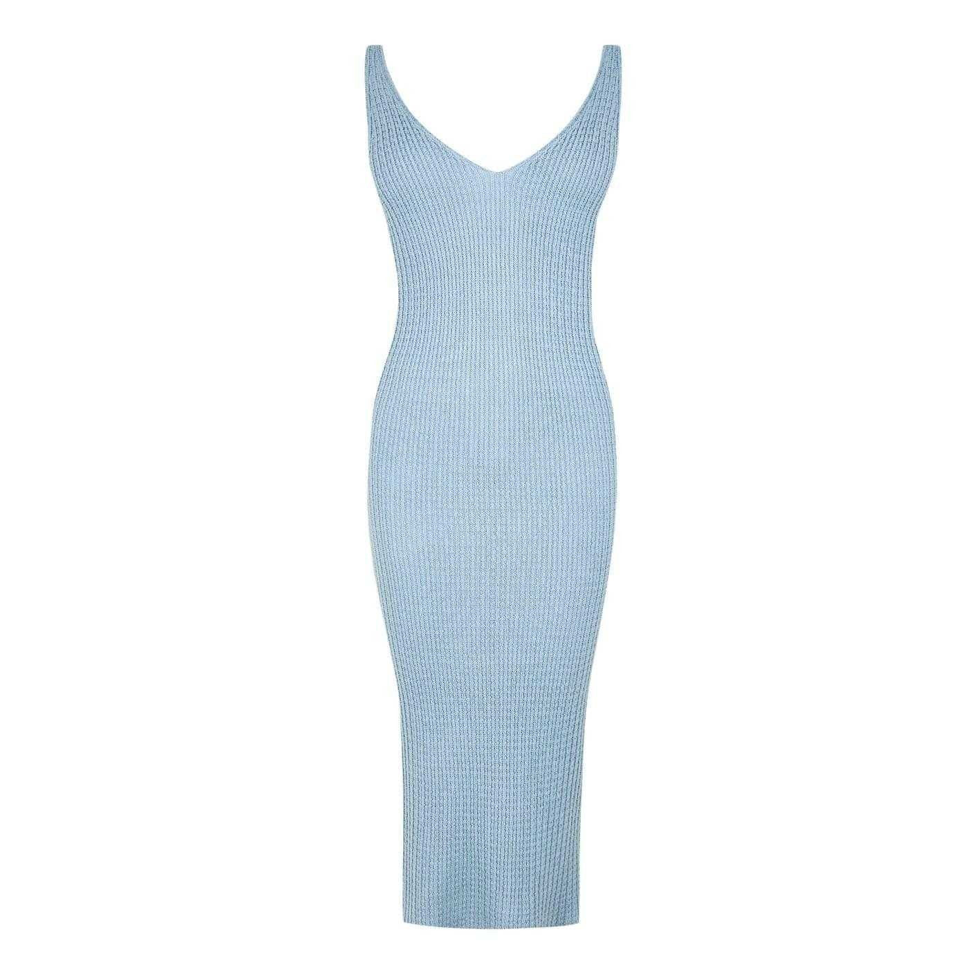 Blue - Front - Jack Wills Womens-Ladies V Neck Sleeveless Slip Dress