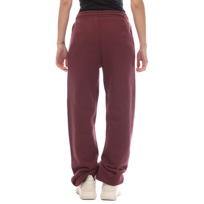 Burgundy - Back - Off White Womens-Ladies Spray Helvetica Cuffed Sweatpants