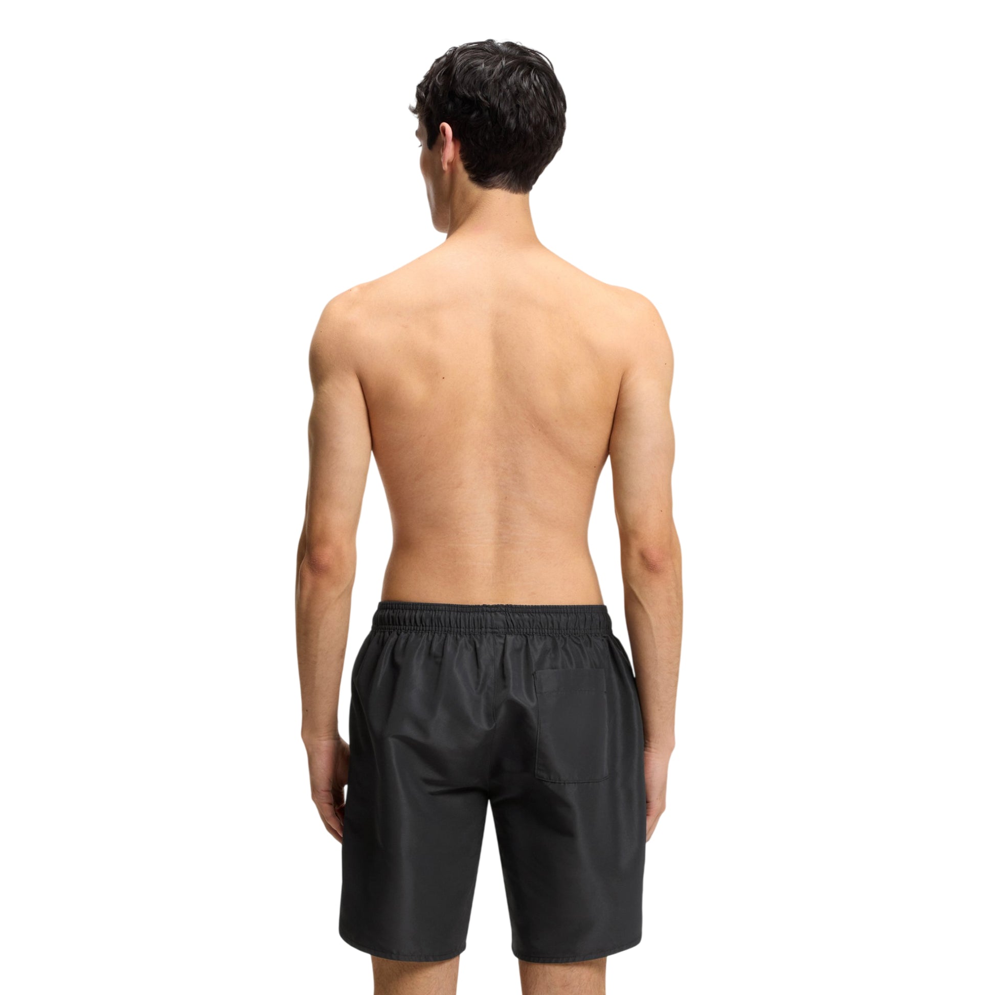 Black - Back - Hugo Mens Spray Quick Dry Swim Shorts