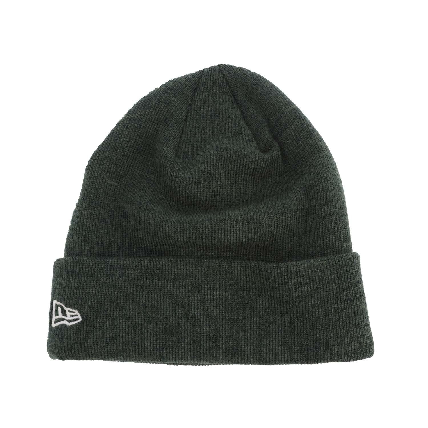 Green - Back - New Era Knitted Turned Up Cuff Beanie
