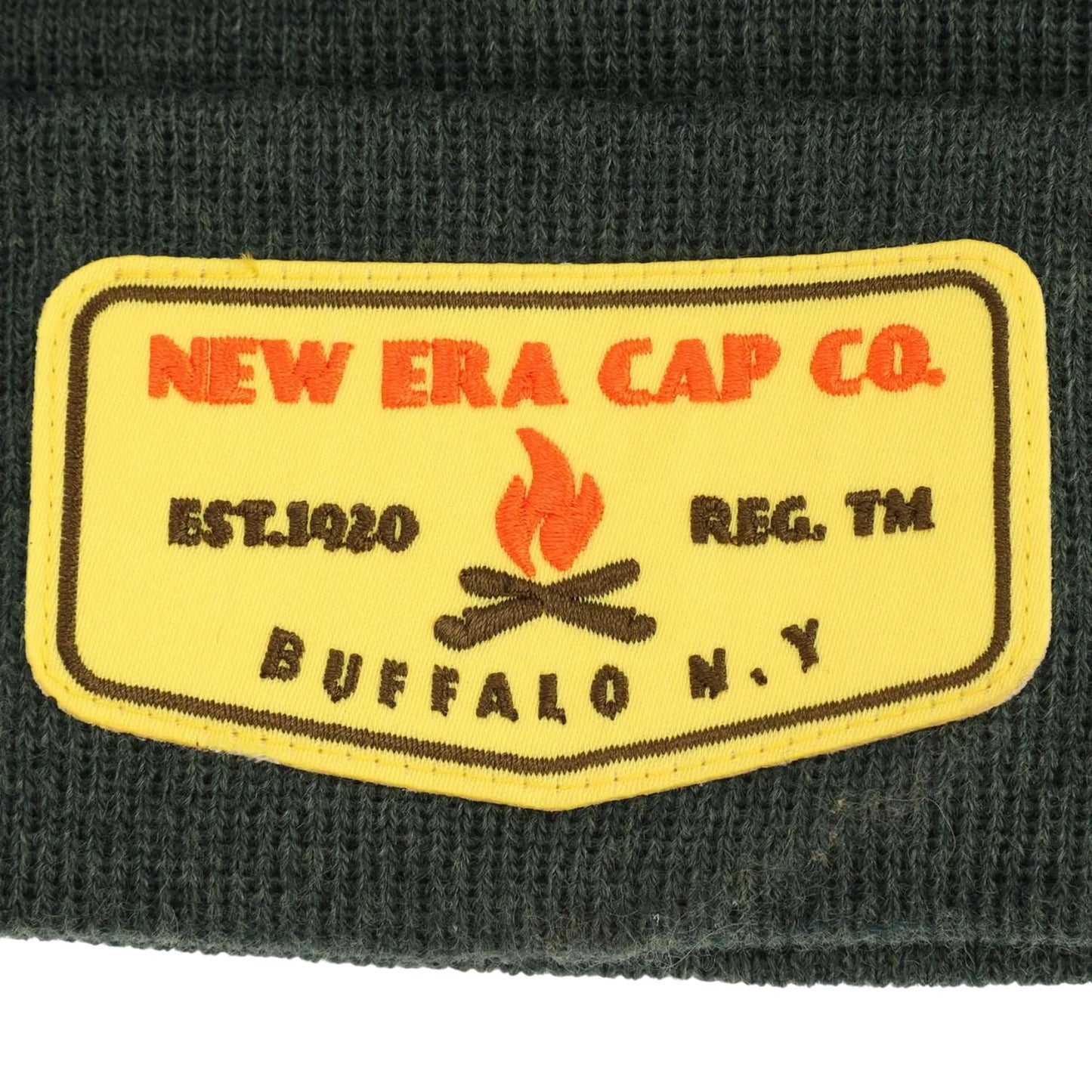 Green - Side - New Era Knitted Turned Up Cuff Beanie