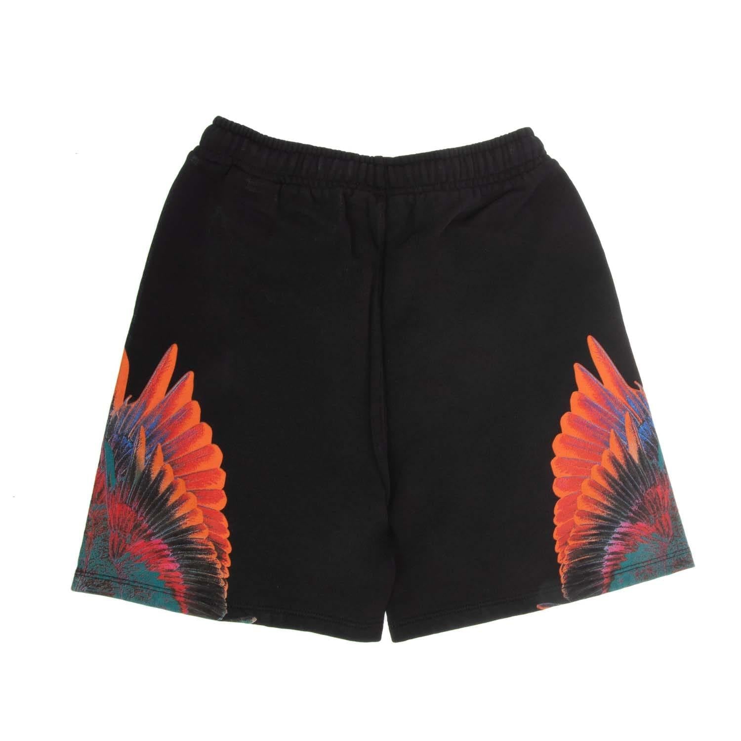 Black-Red - Back - Marcelo Burlon Boys Sunset Swings Sweat Shorts