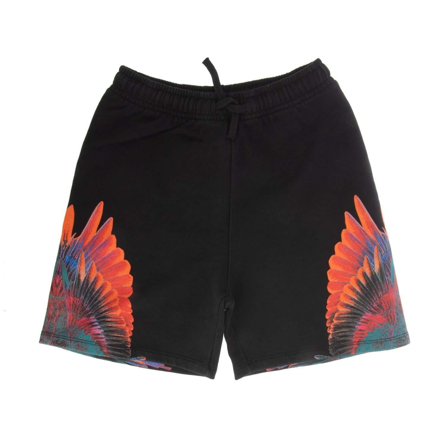 Black-Red - Front - Marcelo Burlon Boys Sunset Swings Sweat Shorts