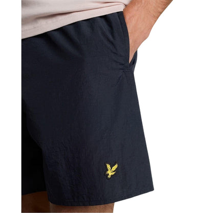 Dark Navy - Side - Lyle & Scott Mens Regular Swimming Swim Shorts