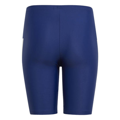 Dark Blue - Back - Adidas Boys 3 Stripes Jammer Shorts