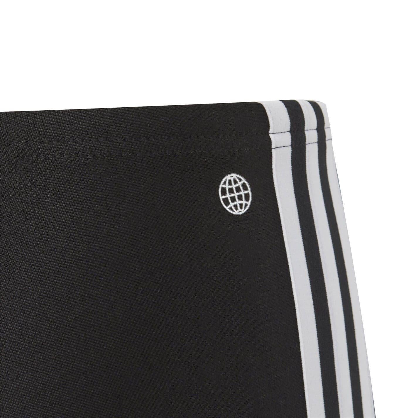 Black-White - Pack Shot - Adidas Boys 3 Stripes Jammer Shorts