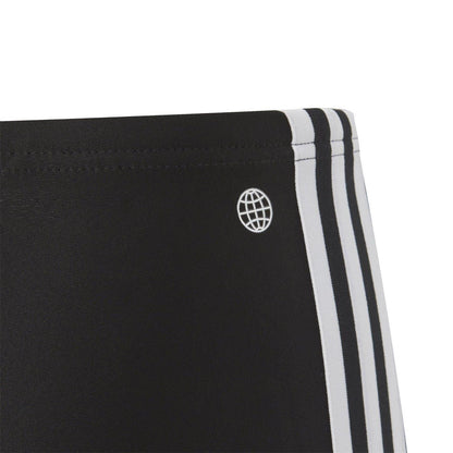 Black-White - Pack Shot - Adidas Boys 3 Stripes Jammer Shorts