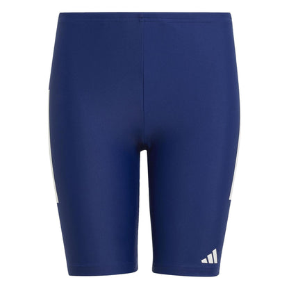 Dark Blue - Front - Adidas Boys 3 Stripes Jammer Shorts