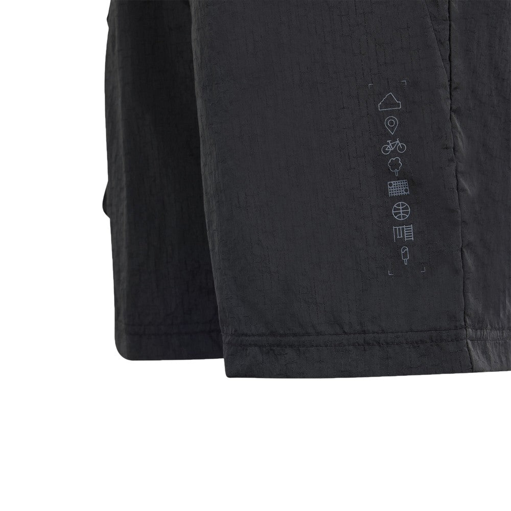 Black - Pack Shot - Adidas Childrens-Kids Cargo Shorts