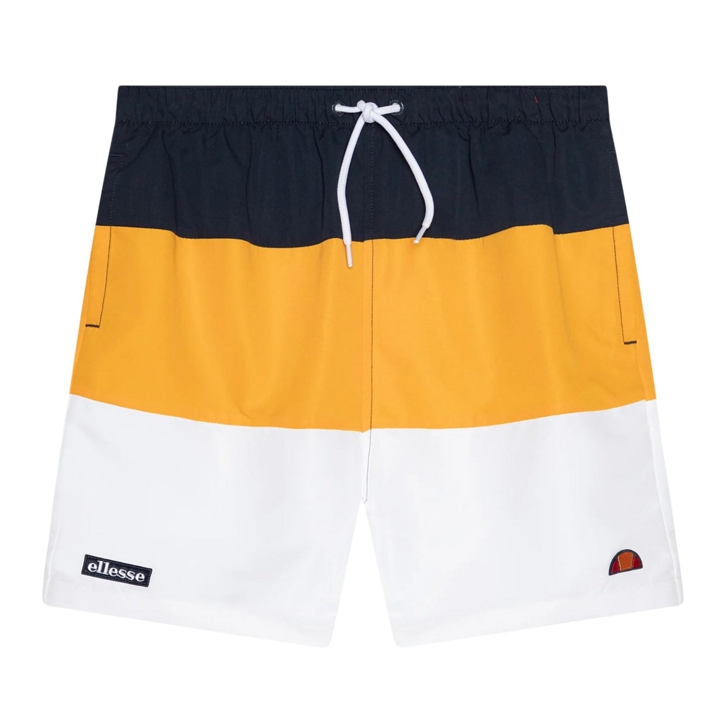 Navy-White-Yellow - Front - Ellesse Mens Swim Shorts