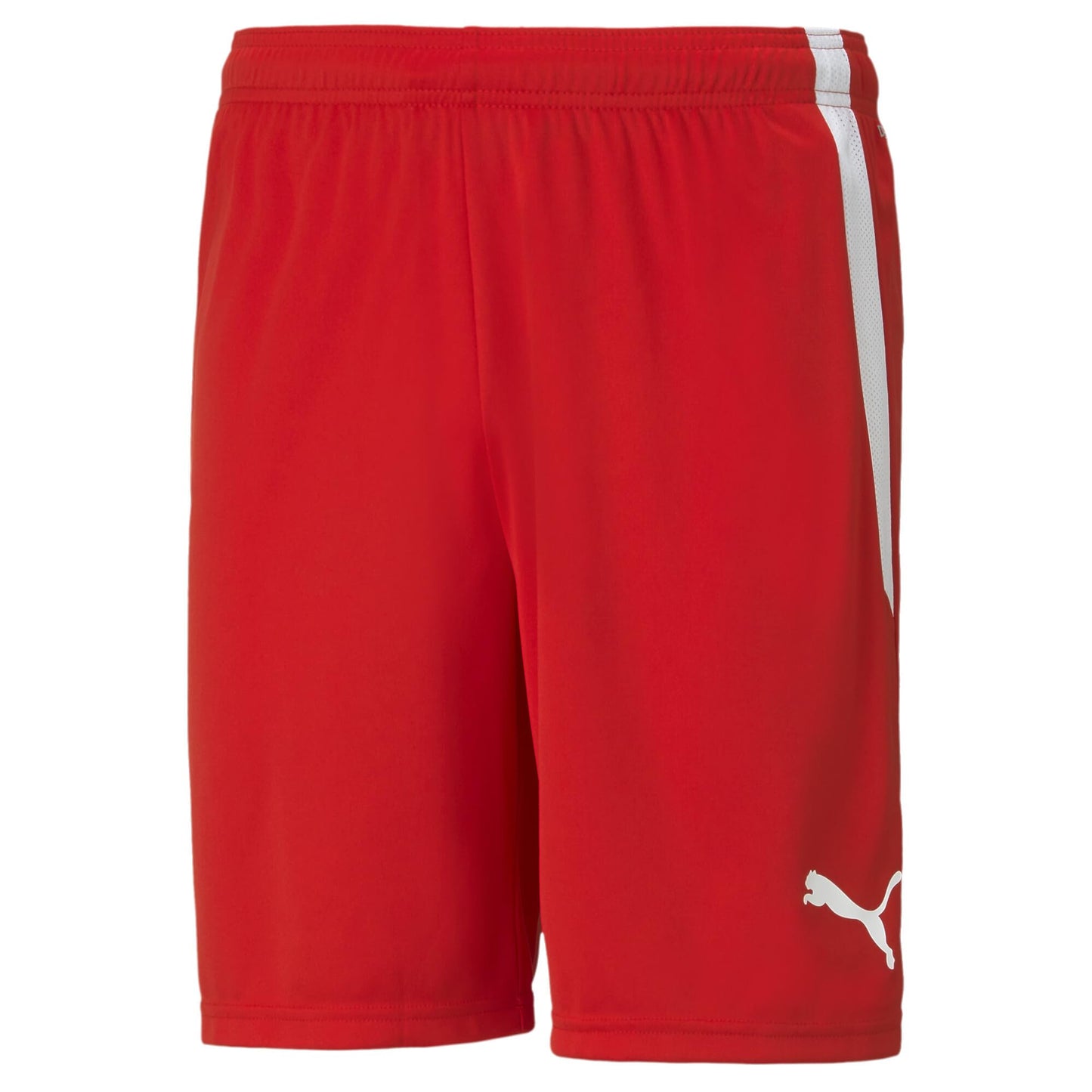 Red - Front - Puma Womens-Ladies Performance Side Stripe Shorts