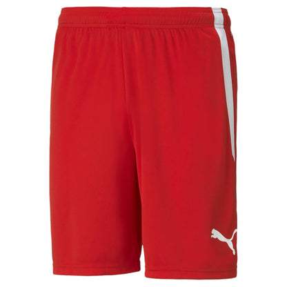 Red - Front - Puma Womens-Ladies Performance Side Stripe Shorts