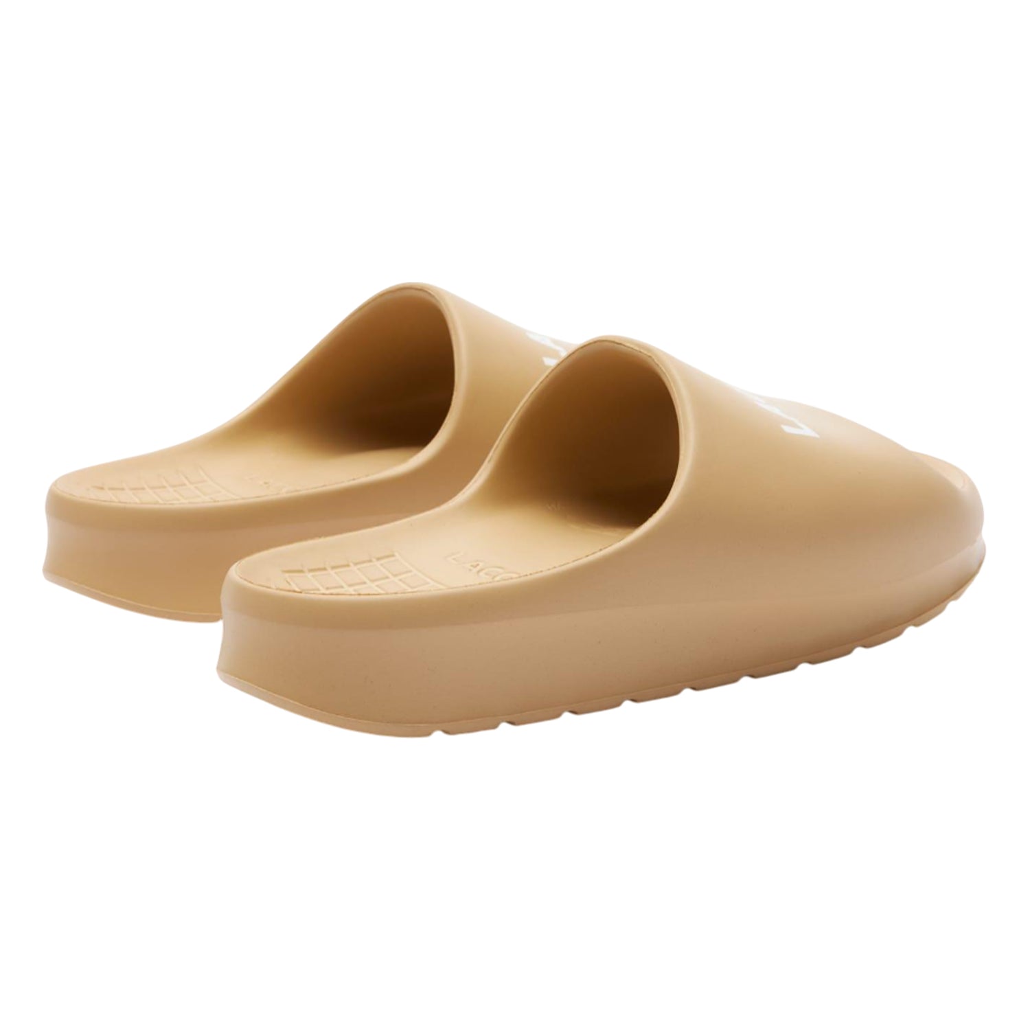 Brown - Back - Lacoste Womens-Ladies Serve 2.0 Logo Sliders