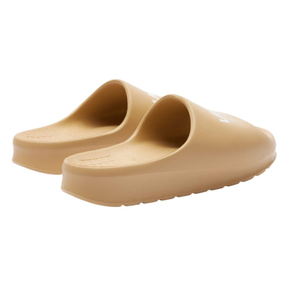 Brown - Back - Lacoste Womens-Ladies Serve 2.0 Logo Sliders
