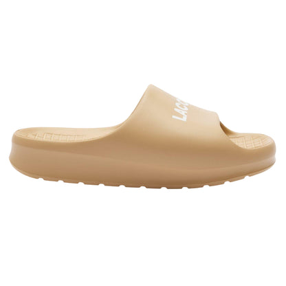 Brown - Side - Lacoste Womens-Ladies Serve 2.0 Logo Sliders