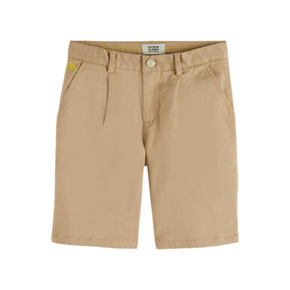 Travertine - Front - Scotch Childrens-Kids Pleated Classic Chino Shorts