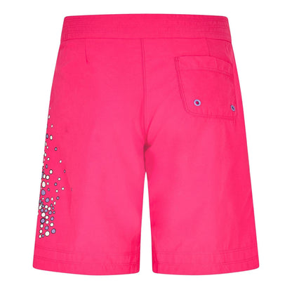 Pink - Back - Puma Womens-Ladies Relaxed Fit Board Shorts