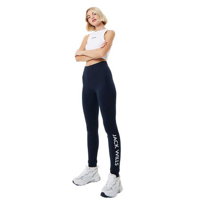 Navy - Lifestyle - Jack Wills Womens-Ladies Premium Cotton Slim Casual Joggers