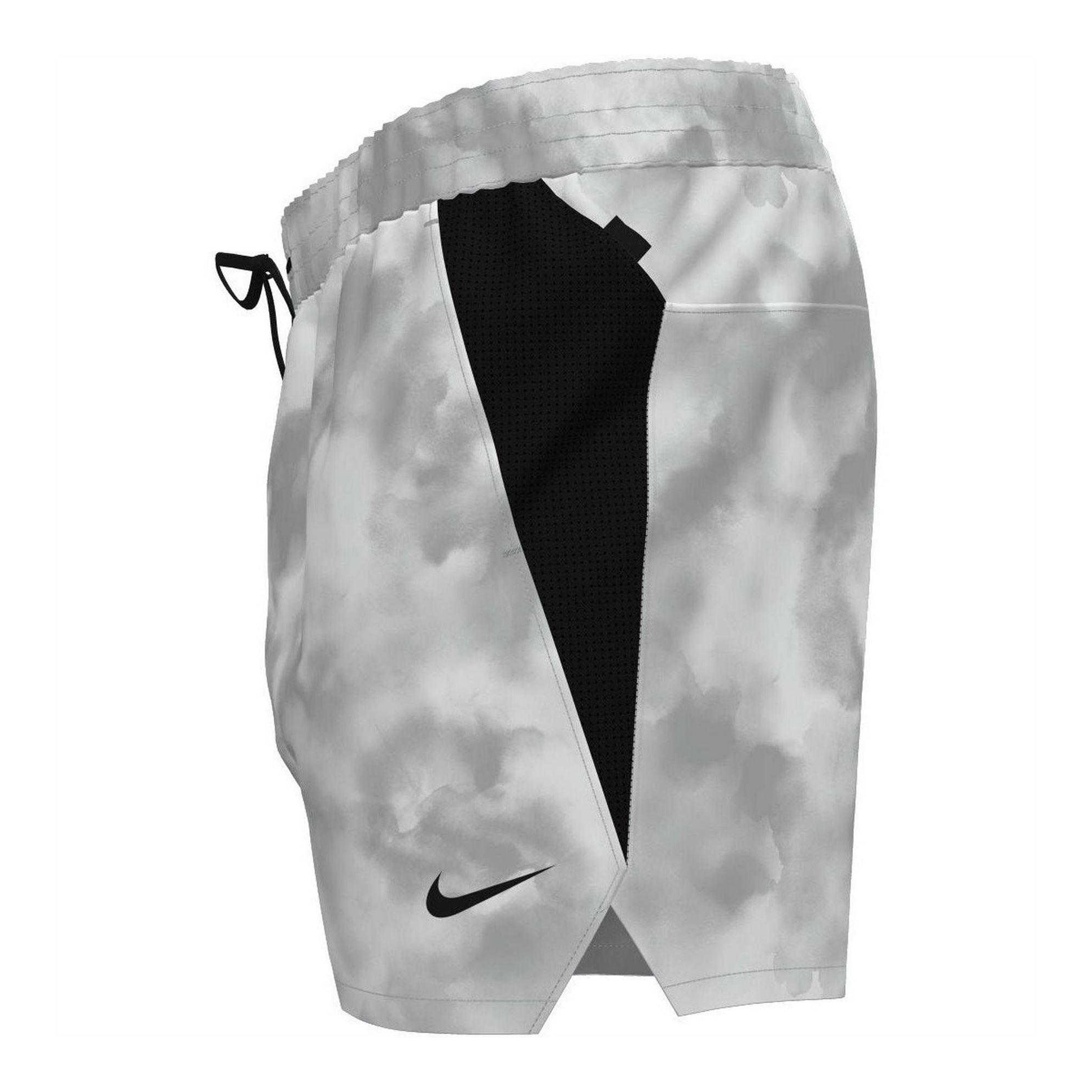 Wolf Grey - Side - Nike Mens Volley Cloud Print Snug Fit Swim Shorts