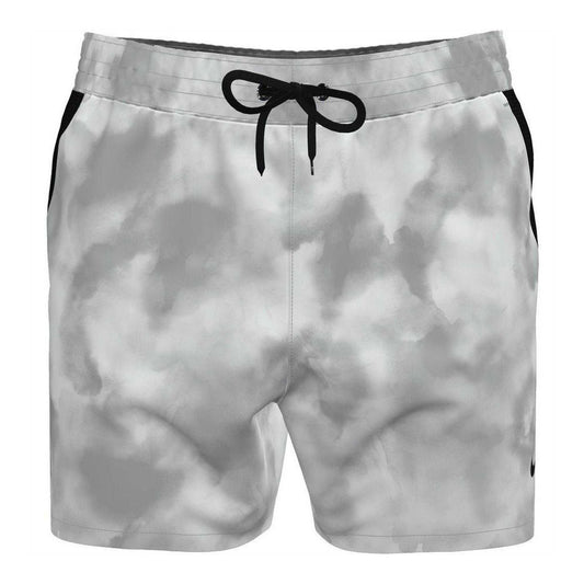 Wolf Grey - Front - Nike Mens Volley Cloud Print Snug Fit Swim Shorts