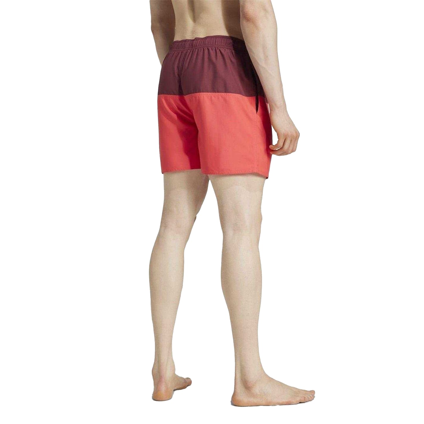 Red - Back - Adidas Mens CLX Colour Block Mesh Swim Shorts
