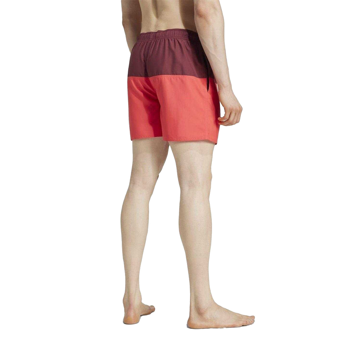 Red - Back - Adidas Mens CLX Colour Block Mesh Swim Shorts