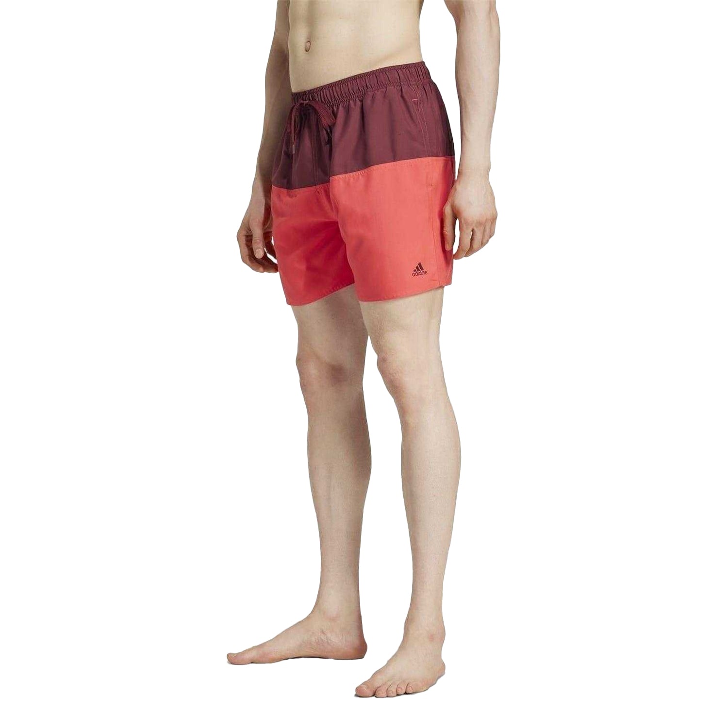 Red - Lifestyle - Adidas Mens CLX Colour Block Mesh Swim Shorts