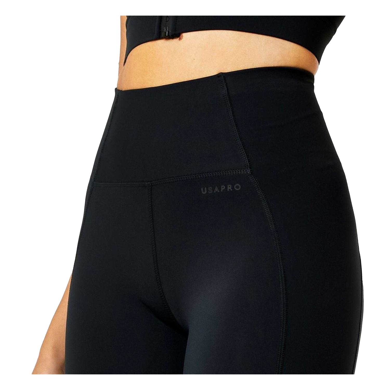 Black - Side - USA Womens-Ladies Cycling Shorts