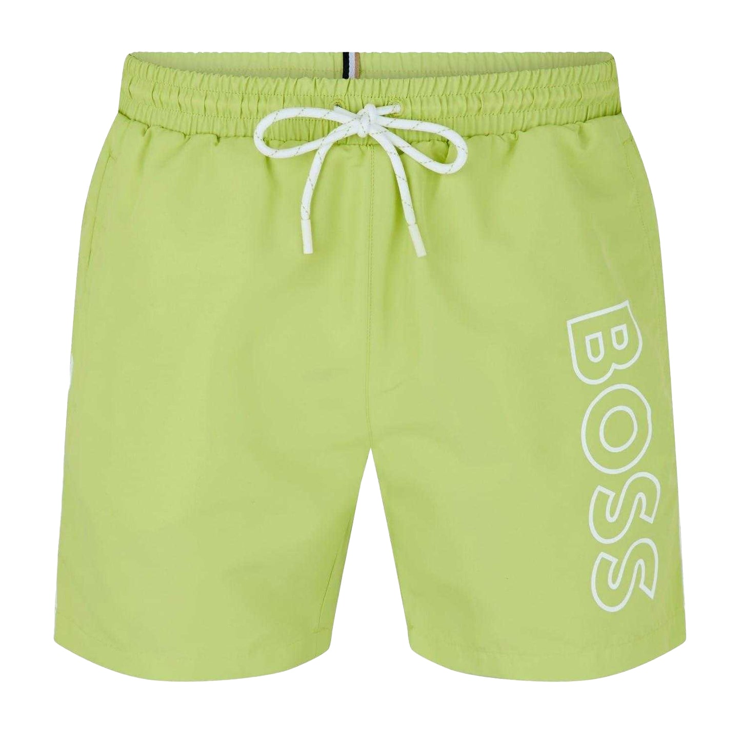 Lime Green-White - Front - Boss Mens Starfish Swim Shorts