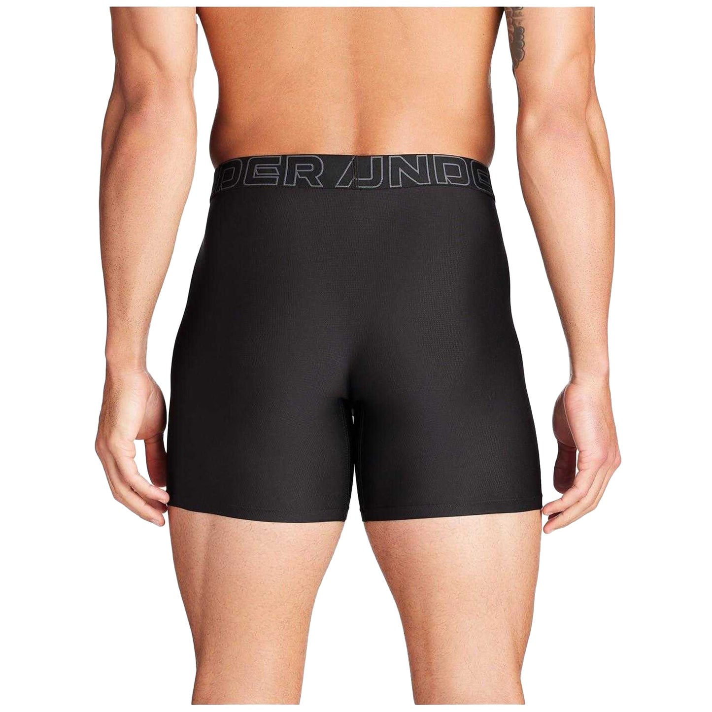 Black - Back - Under Armour Mens Performance Boxer Shorts (Pack of 3)
