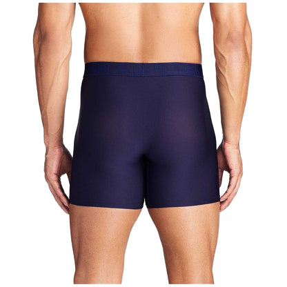 Royal Blue-Steel-Navy - Back - Under Armour Mens Performance Boxer Shorts (Pack of 3)