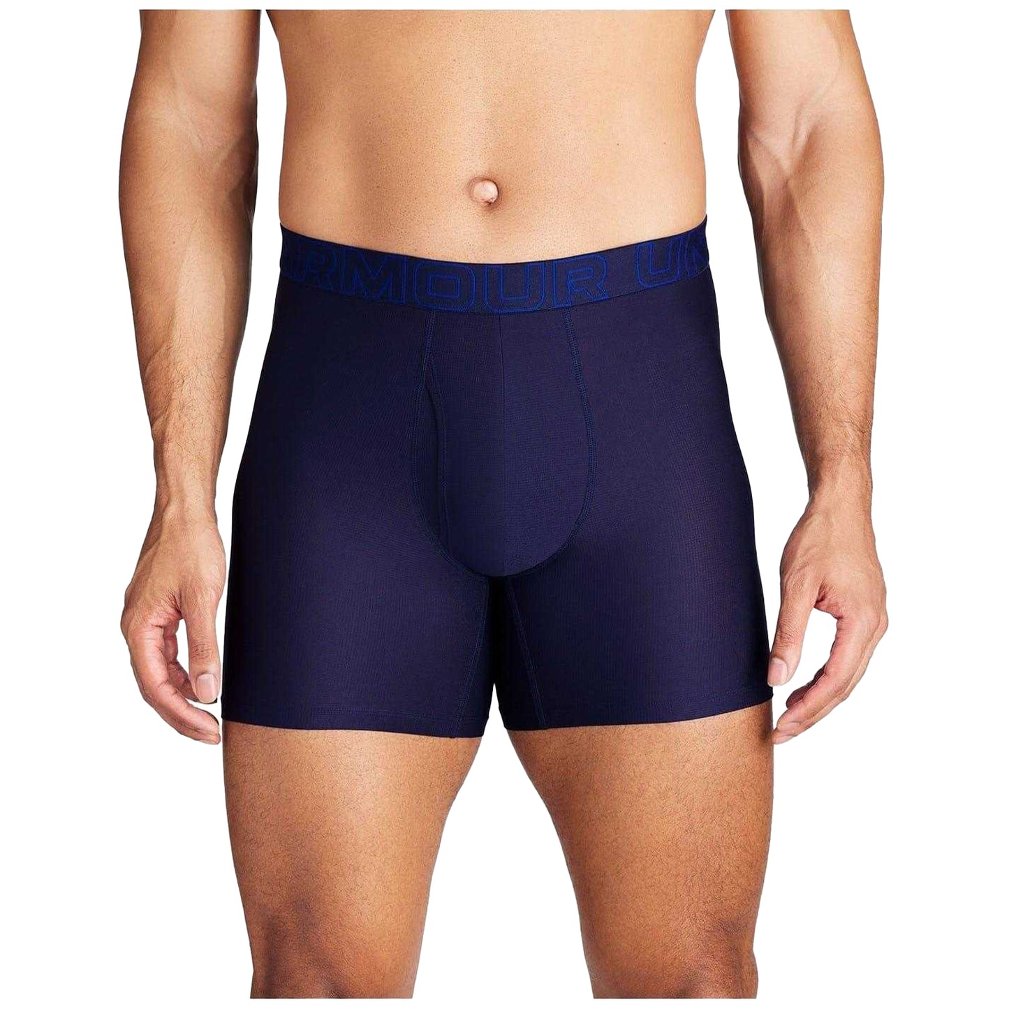 Royal Blue-Steel-Navy - Side - Under Armour Mens Performance Boxer Shorts (Pack of 3)