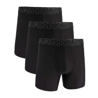 Black - Front - Under Armour Mens Performance Boxer Shorts (Pack of 3)