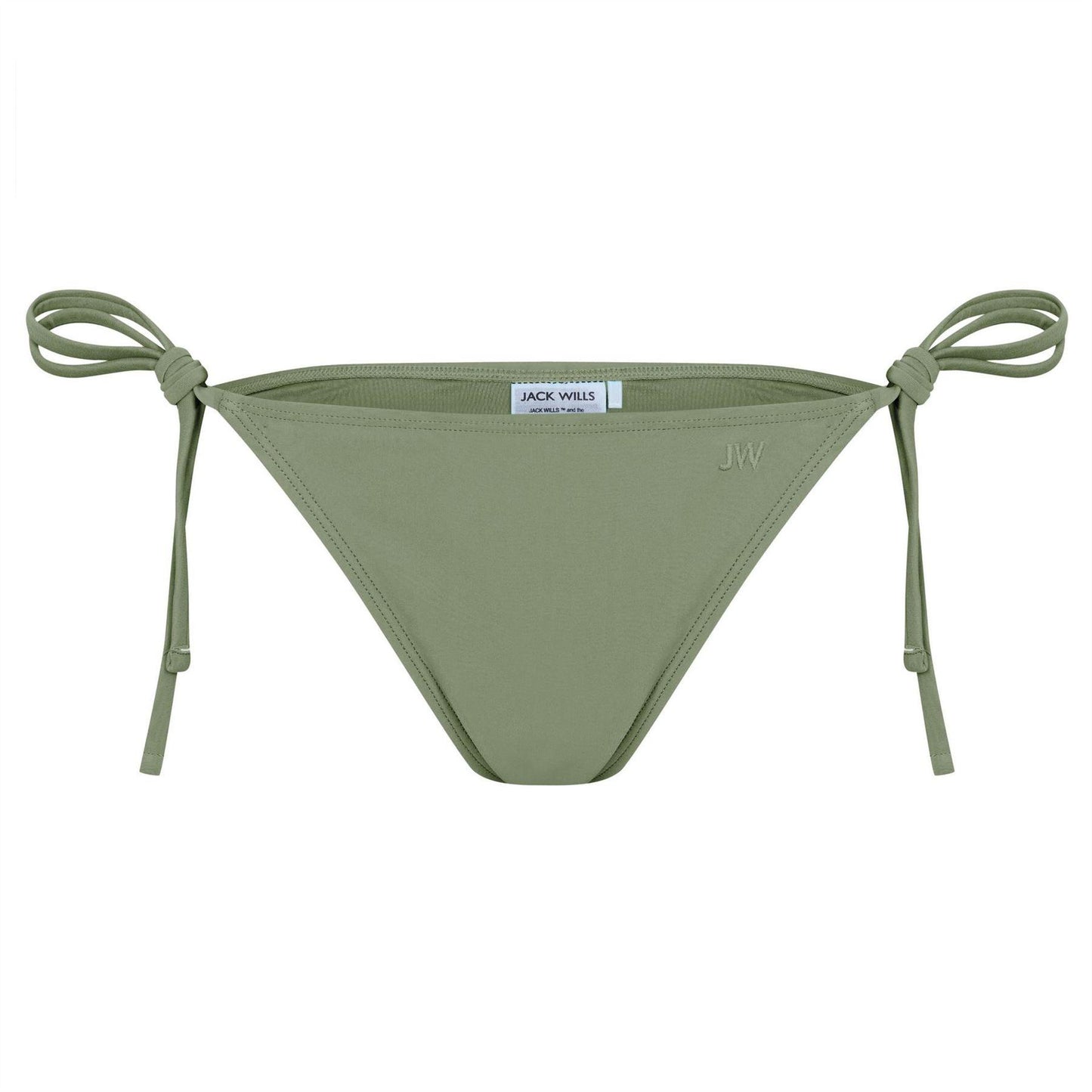 Khaki Green - Front - Jack Wills Womens-Ladies Plain Bikini Bottoms