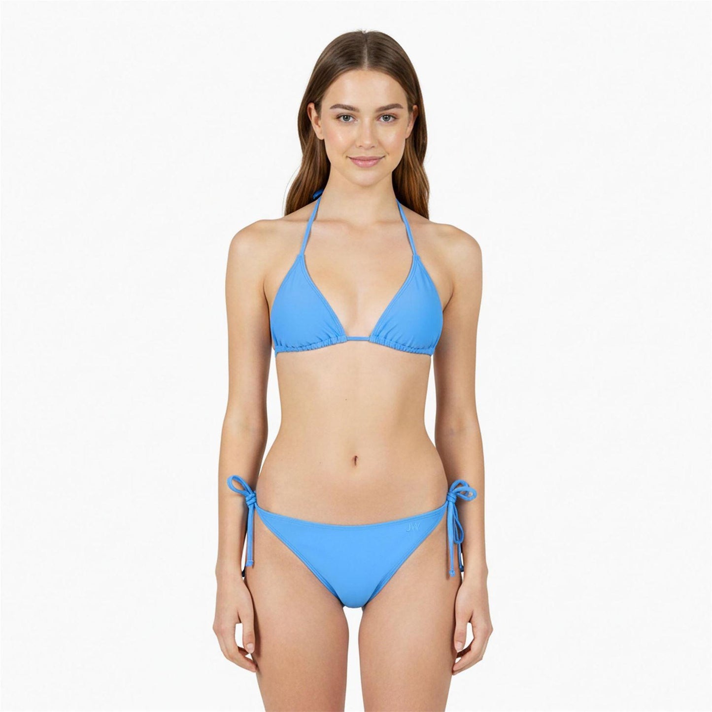 Marina Blue - Side - Jack Wills Womens-Ladies Plain Bikini Bottoms