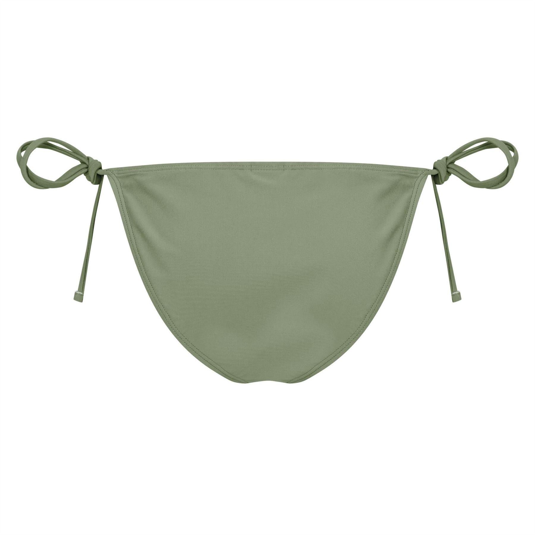 Khaki Green - Back - Jack Wills Womens-Ladies Plain Bikini Bottoms