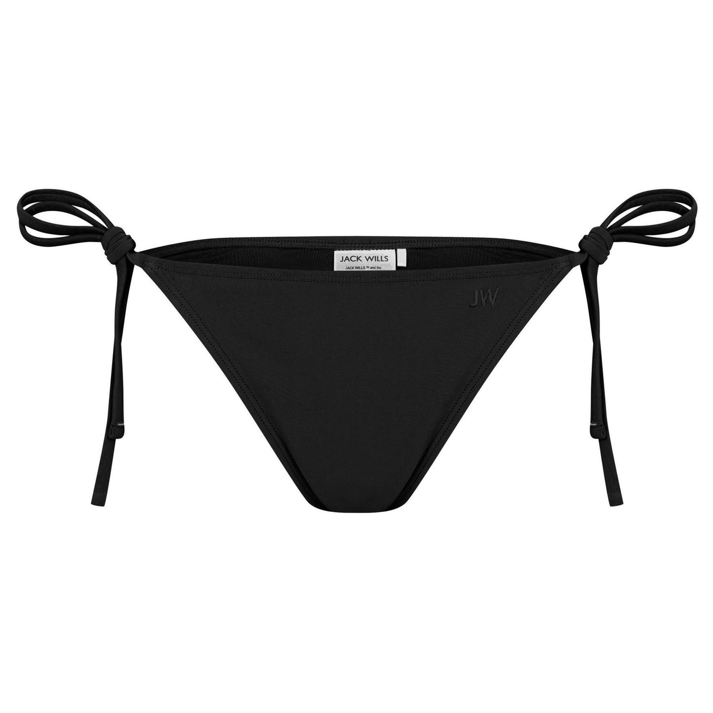 Black - Front - Jack Wills Womens-Ladies Plain Bikini Bottoms